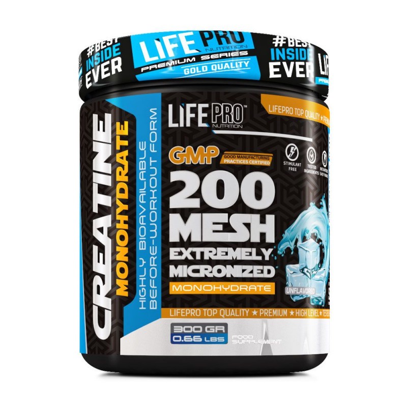 Life Pro Creatine Monohydrate 300g GMP 200MESH