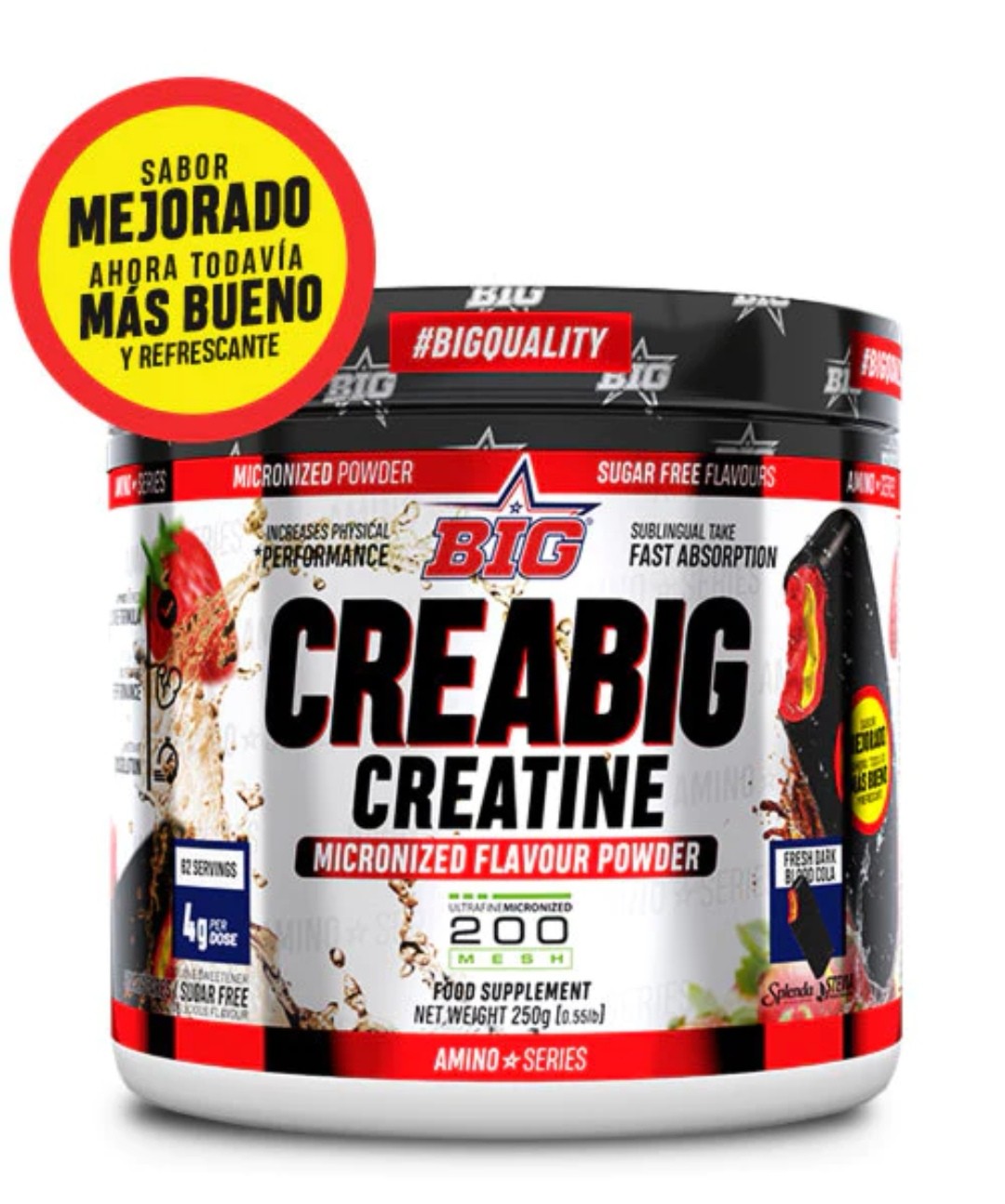 CREATINA BIG FRESH DARK BLOOD COLA 250GR 200 MESH