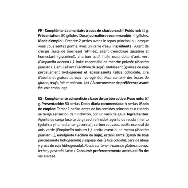 CARBÓN ACTIVO IOGENIX 80 PERLAS
