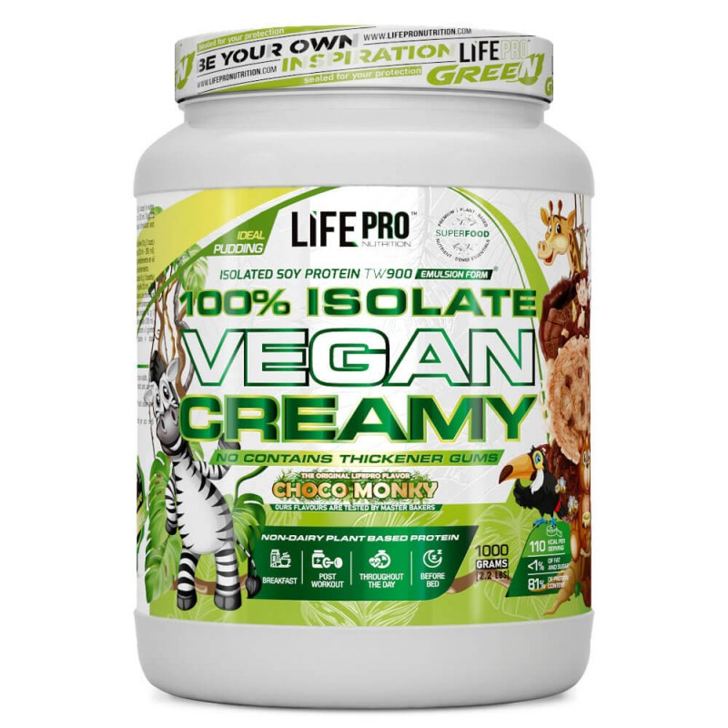 Life Pro Isolate Vegan Creamy 1kg choco monky